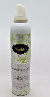 Saphira Volumizing Mousse For Thin, Fine and Brittle Hair 8.5 oz / 200 ml