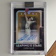 2025 Topps Five Star Corbin Carroll Leaping For The Stars Gold Auto #4/5
