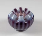 Vintage Fenton Art, Rose Bowl, Aubergine Opalescent Glass, Free Shipping