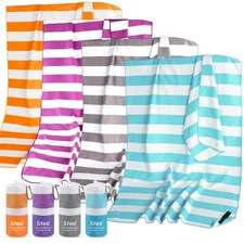 Sfee 2 in 1 Microfiber Beach Towel, Quick Dry Towel Camping Towel Travel Towe...