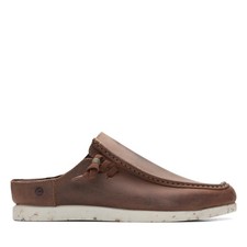 Clarks Mens ShacreLite Sun Brown Leather Casu...