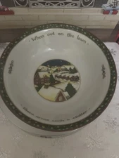 Susan Winget International China, Christmas Story Rim Bowl WHEN OUT ON THE LAWN
