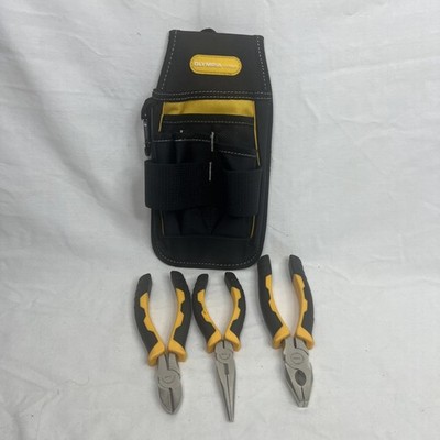 OLYMPIA TOOLS 3 PIECE PLIERS / CUTTERS WITH BELT HOLDER CASE