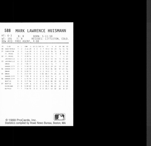 1988 ProCards Toledo Mud Hens - You Pick 1 - Minor League AAA Detroit Tigers - Picture 11 of 49