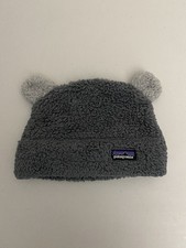 Patagonia Beanie Cap 12-24 Month Fleece Bear Ears Teddy Sherpa Youth 10  Length