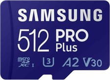 SAMSUNG PRO PLUS 512GB Micro SD SDXC A2 V30 C...
