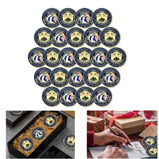 24 Pcs Military Veteran Challenge Coins Thank You for Your Service Coins Veteran