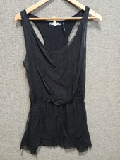 Guess Dress Black Sleeveless Midi Women's Medium
