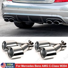 Pair Fit For Mercedes Benz Amg Exhaust Tips W212 E350 E400 C63 C300 C350 W204