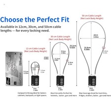 200 2 Pack 4 Digit Combination Flexible Cable Padlock,12 inch 30 cm Long Lock...