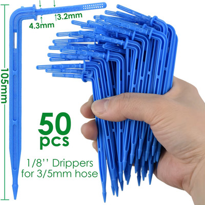 Drip Irrigation Kit 10-100M 4Way 2Way 8L Drip Arrow 3/5Mm Hose Watering System D