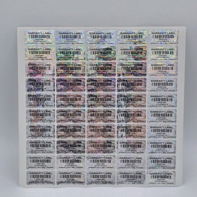 NICHTIG Barcode Hologramm Aufkleber manipulationssicher Garantie Etiketten 30x15mm Asset Tags