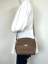 Gucci Vintage Shoulder Bag Crossbody Bag Leather Brown Authentic