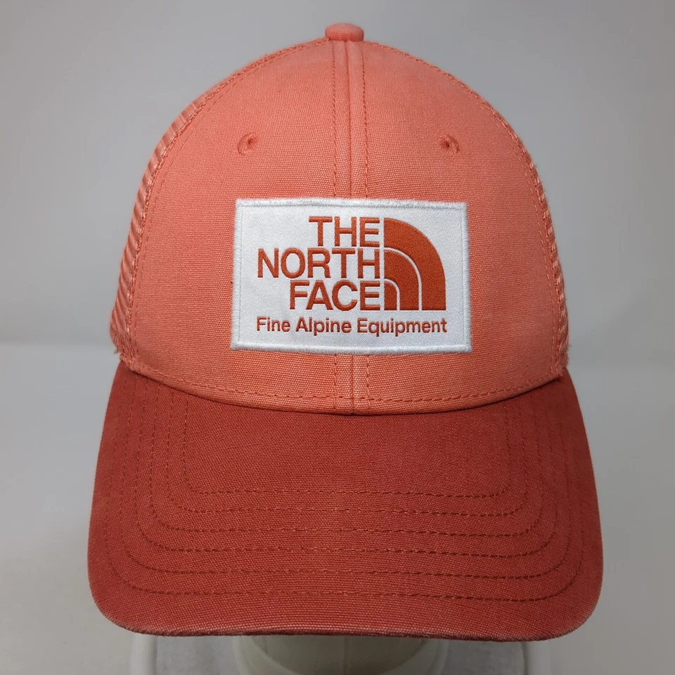 The North Face Snapback Mesh Back Trucker Hat Orange One Size Outdoor - Image 2 of 4