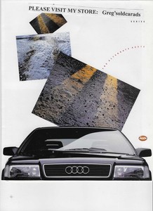 Original 1990 Audi V8 Quattro, 80, 90, 100, 200  dealer sales brochure