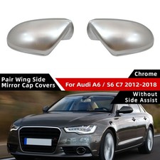 2X Chrom Spiegelkappen Spiegel Gehäuse Für Audi A6 S6 C7 12–18 Ohne Side Assist