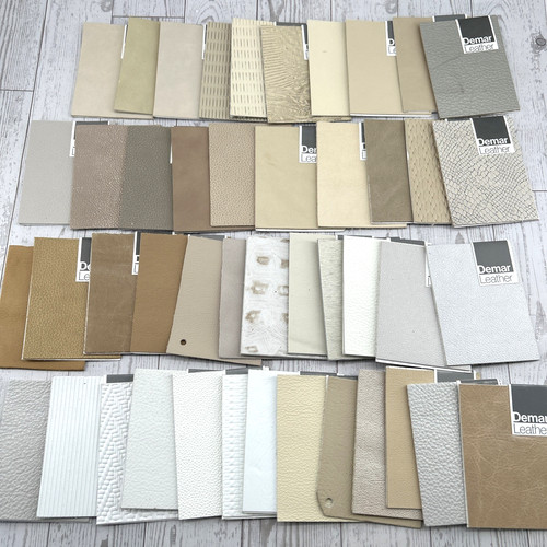 Leather Samples For Crafting Lot Of 45 Various Colors Textures