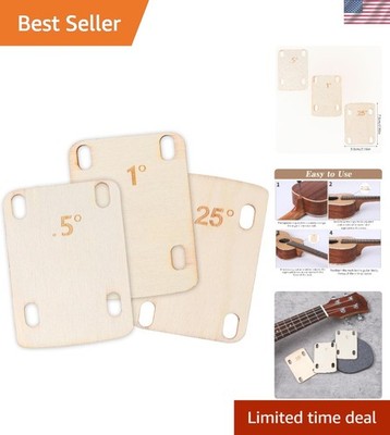 3-Piece Wood Neck Shims Set for Electric Guitar and Bass   Precision & Longevity
