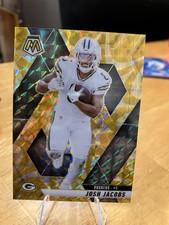 Josh Jacobs 2025 Panini Mosaic #156: Refractive Yellow Prizm- Packers 