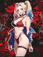 Adult Anime Waifu Harley Quinn 6" Vinyl Sticker