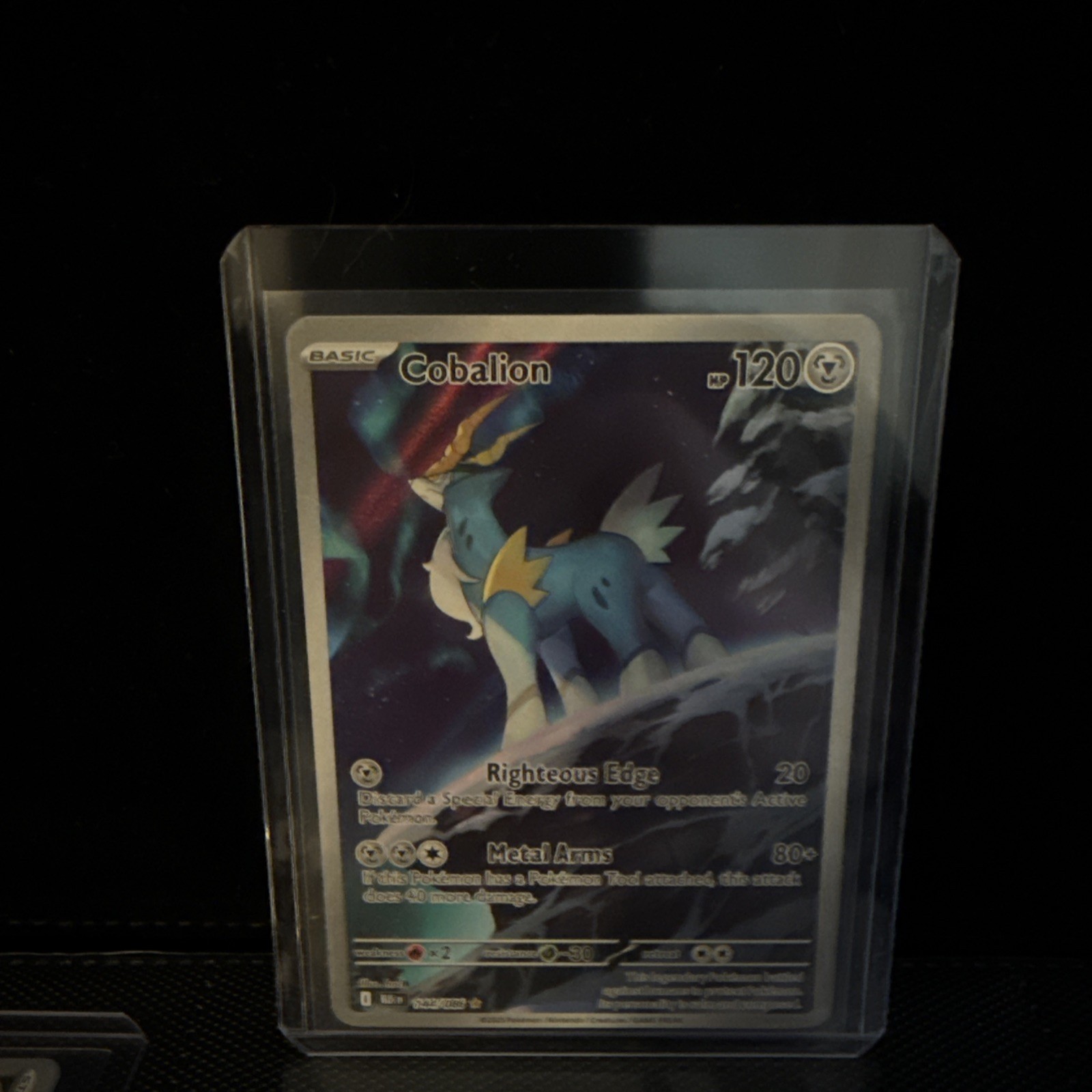 Pokemon Cobalion 144/086 Sv: Black Bolt Illustration Rare Holo Near Mint