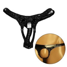 Stylish Men's Low Waist Bikini Briefs Open Pouch Soft Fabric Underwear