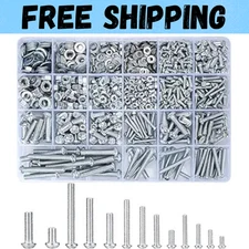 1080 Pcs Screws Bolts & Nuts Assortment Kit Metric Machine Pan Head Hex Phillips
