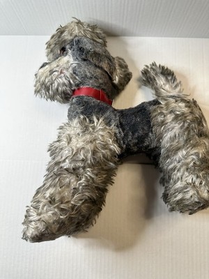 Ganz Bros Vintage Gray Poodle Plush Stuffed Toy Dog Large