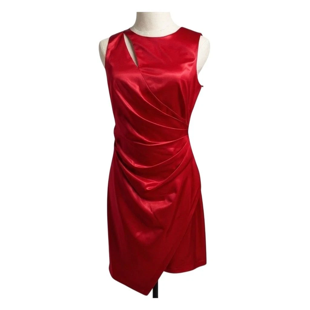 strapless open back dress Burgundy Sequin Short Dress with Bell Sleeves