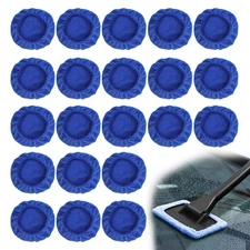 Car Windshield Cleaning Tool Bonnets - 20 Pack 5” Car Care Replaceable Microf...