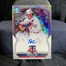 BROOKS LEE 2023 Bowman Chrome Mega Box Auto #BCMA-BL Minnesota Twins Mojo