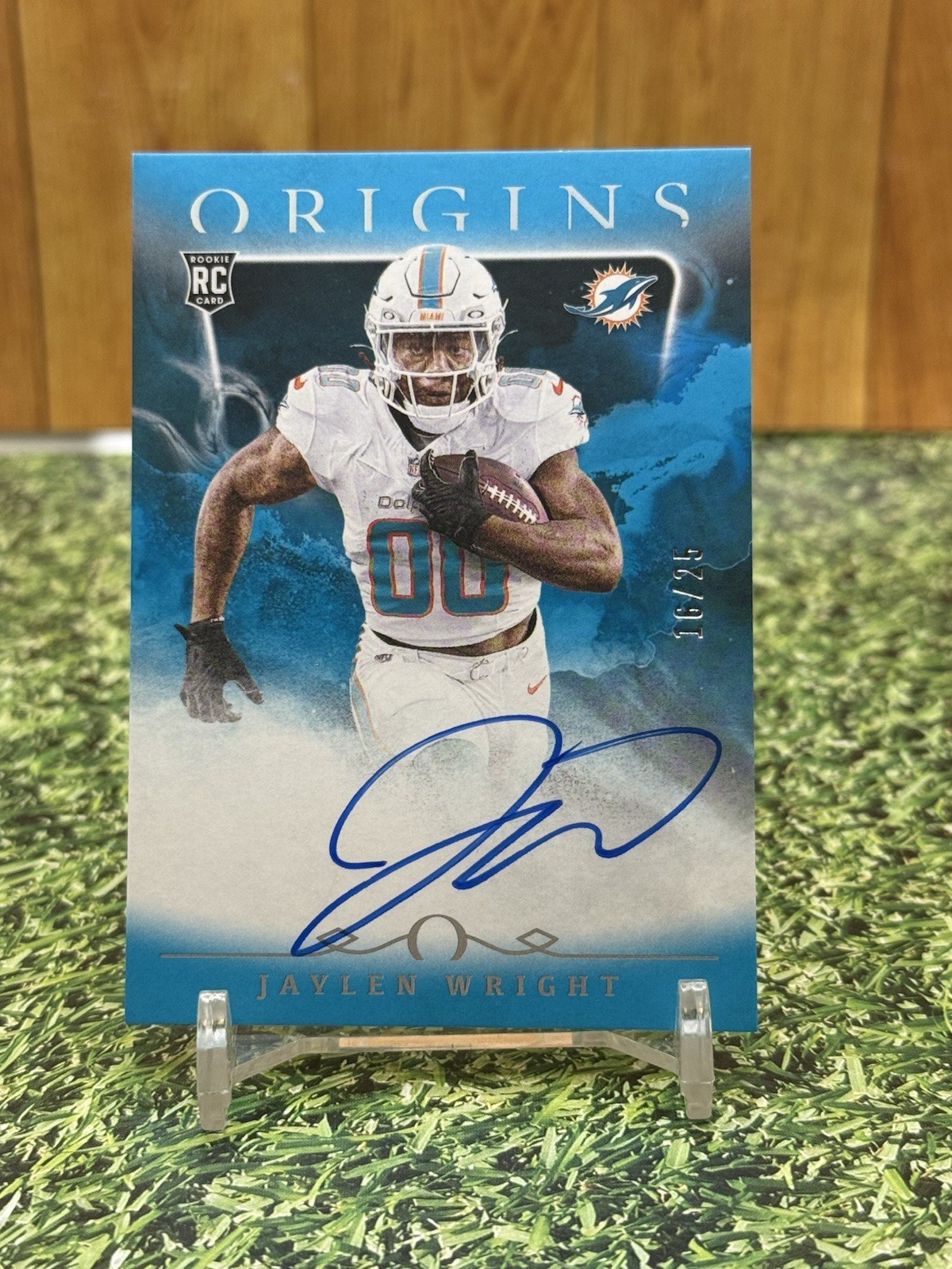 2024 Panini Origins - Rookie Autographs Jaylen Wright #RAU-JWR Turquoise /25...