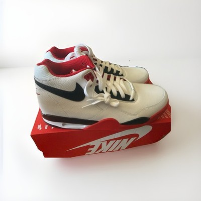 Nike Air Flight Legacy Mid Mens 11 Shoes Sneakers Athletic White Red BQ4212-100