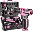 Pink Drill Tool Set Kit Power Cordless Drill Tool with 12V Pink Drill Driver ...