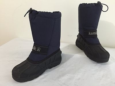KAMIK Kaboom2 Winter Snow Boots w/Felt Liners Navy Size
