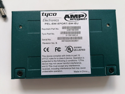 Tyco electronics PEL-SW-5port-sw-eu 5port 10/100base-TX switch.