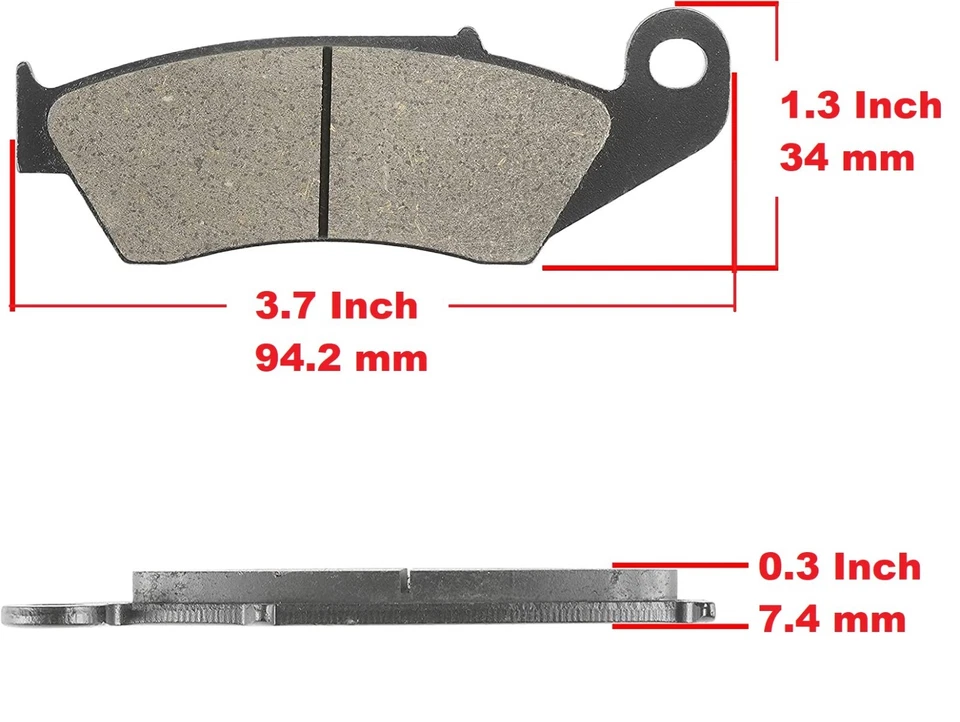 Front Rear Brake Pads for Honda CR250R CR125R CR500R 1995 1996 1997 1998 - 2001 - Image 2 of 4