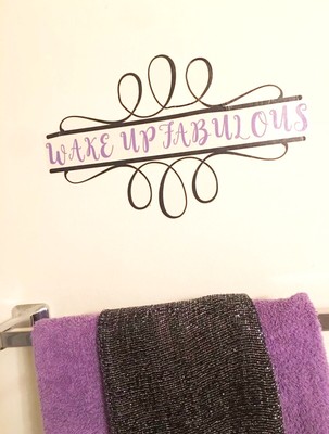 Black Purple Bathroom Wall Mirror Door Home Decor Decal Sticker Free Shipping Ebay