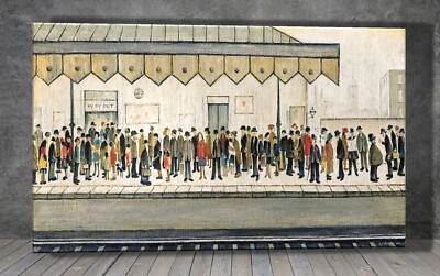 L. S. Lowry Pendlebury Station LEINWAND GEMÄLDE KUNSTDRUCK WAND 2029
