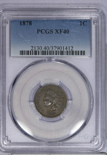 1878 Indian Cent 1c PCGS XF40 EE40