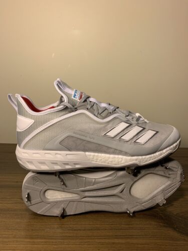 Adidas Men's Icon 6 Boost Baseball Cleats Grey Metal Men's 12 EH2382