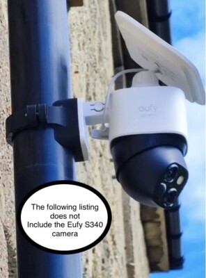 Eufy s340 Solocam & 4G LTE & E30 Down Pipe Mounting Bracket Gutter