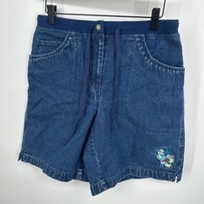 Disney Store blue Denim Jean Shorts Size Small Vintage Mickey Mouse