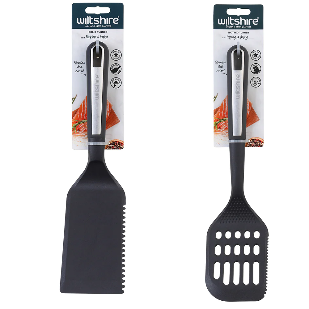 NEW Wiltshire Aspire Kitchen tools Solid and Slotted Turner Piece Set