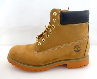 Timberland Shoes 6 Inch Premium WP Wheat/Orange Men Boots Size 11