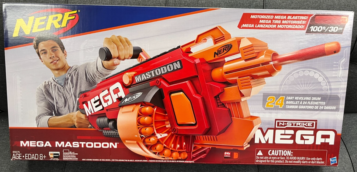 Nerf Mega Mastodon N-Strike Elite Blaster #B5575 Rare Brand-New