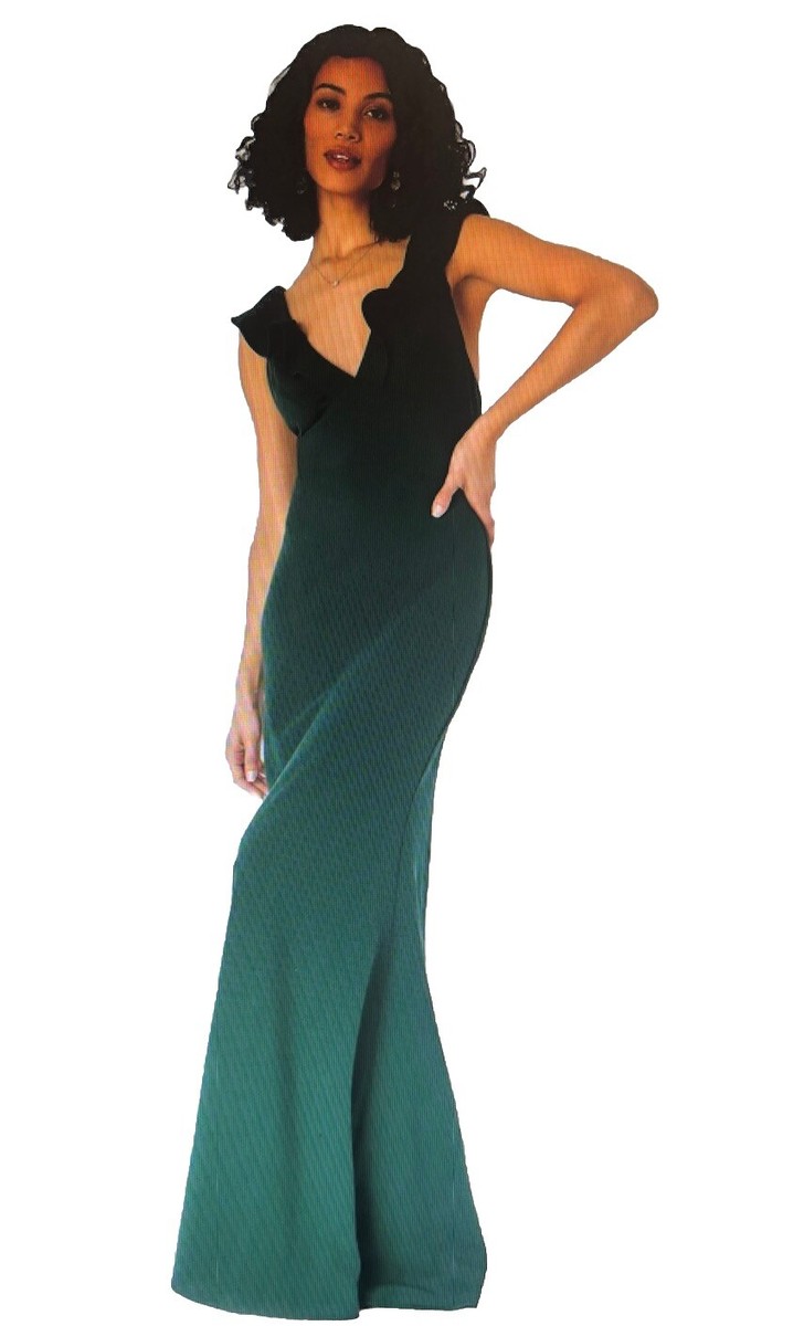 lulus forest green dress Elegant Maxi NWT XL Holiday Wedding Festive Tossable