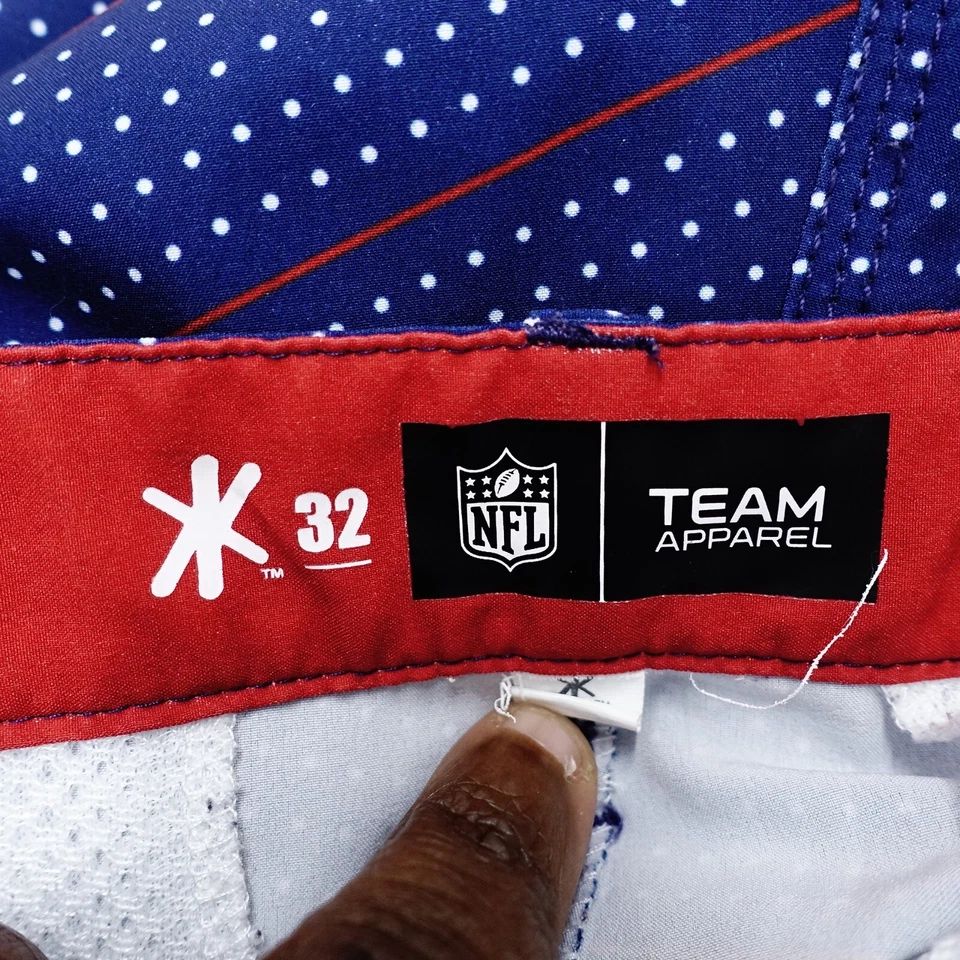 Shorts chino NFL Team Apparel masculino 32 azul branco bolinhas New England Patriots - Imagem 4 de 4