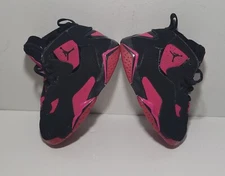Jordan True Flight Shoes 645071-006 Black Sport Fuchsia Size 8C slightly used