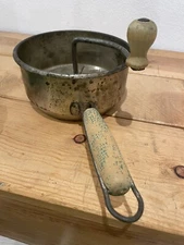 Vintage Foley Food Mill Masher Ricer Strainer W/WOODEN HANDLES
